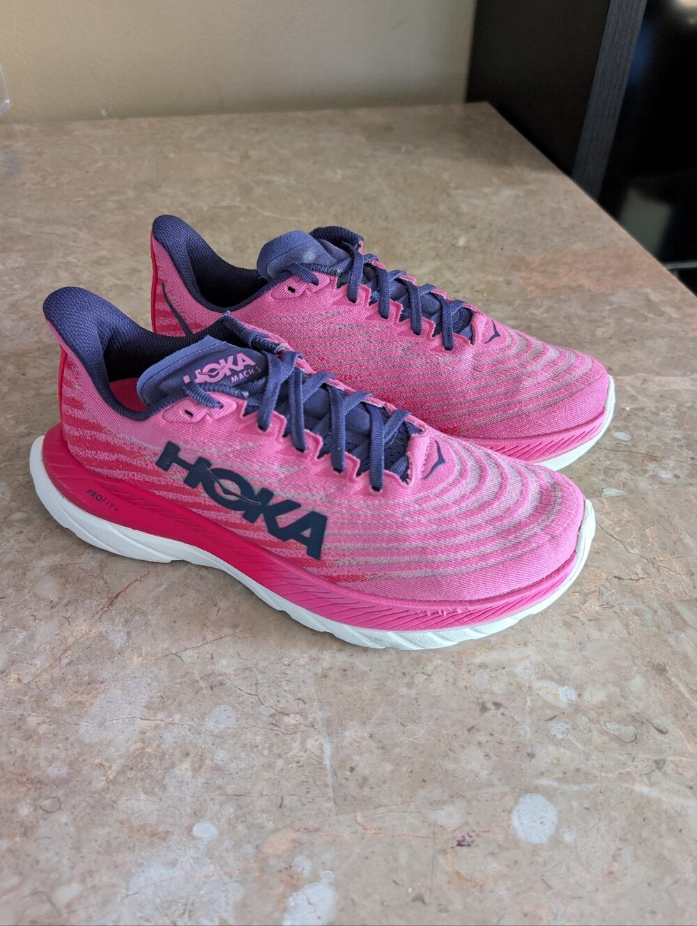 Hoka One One Mach 5 Solimar Strawberry Raspberry Running Shoes Women's 8.5